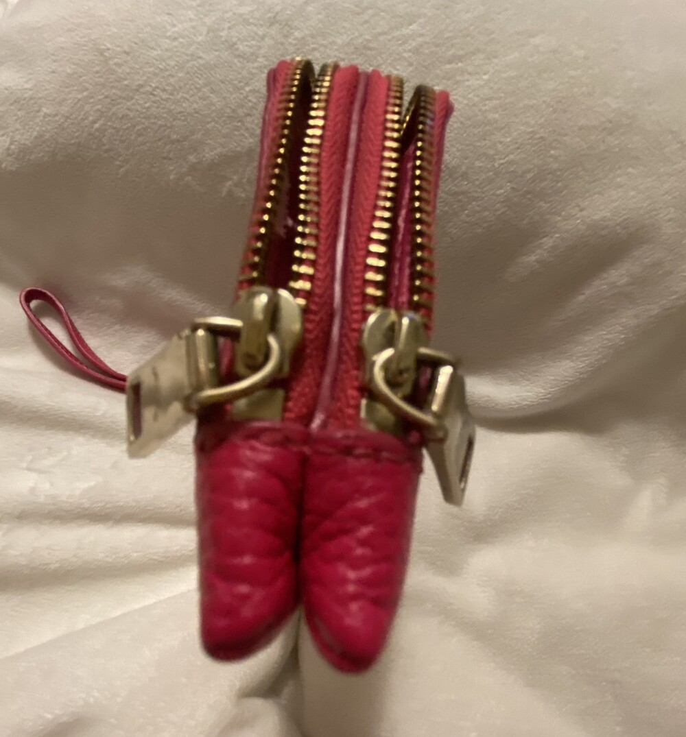 Coach Pink Leather Wristlet Double L Zippers with Detachable Strap 53551 - Picture 12 of 13